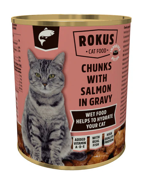 Rokus Catfood Salmon In Gravy For Adult 810gr