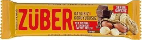 Züber Yer Fıstıklı Ver Kakaolu Meyve Bar 40g