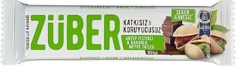 Züber Antep Fıstıklı Ve Kakaolu Meyve Bar 40g
