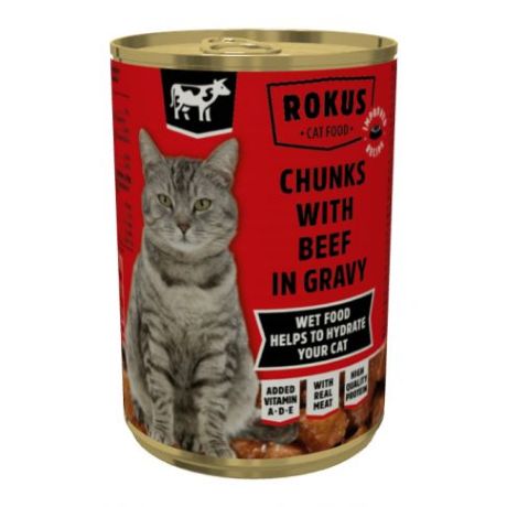 Rokus Catfood Beef 415gr