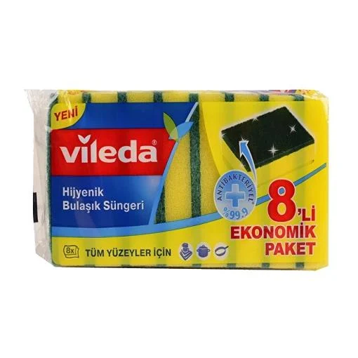 Vıleda Yesıl Duz Sunger Eko 8lı