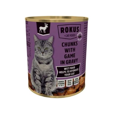 Rokus Catfood Game In Gravy For Adult 810gr