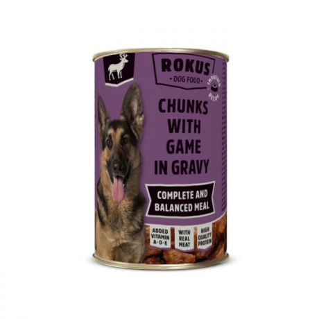 Rokus Dogfood Game In Gravy For Adult 415gr