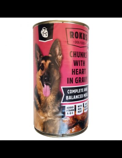 Rokus Dogfood Heart In Gravy For Adult 1240gr