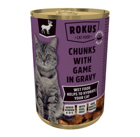 Rokus Catfood Game In Gravy For Adult 415gr