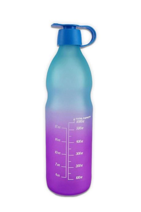 Herevin Çift Renk Boğumlu Şişe 1 Lt Mavi