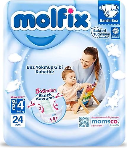 Molfıx 3d Maxı 4+(9-16 Kg) 24'lu Bez