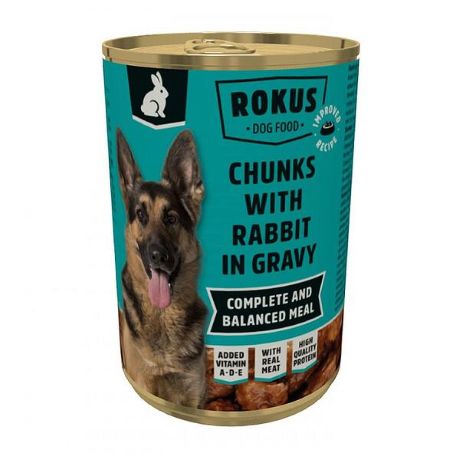 Rokus Dogfood Rabbıt In Gravy For Adul 415gr