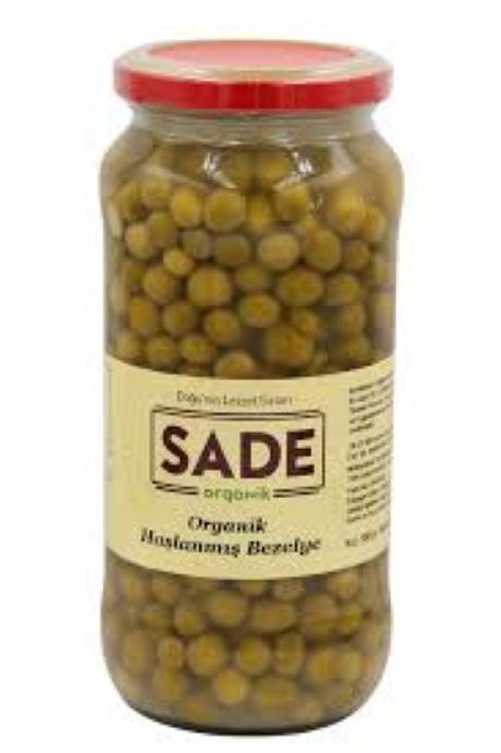 Sade Organık Haslanmıs Bezelye 400 Gr