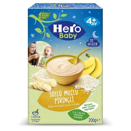 Herobaby Sutlu Muzlu Pırınclı 200g