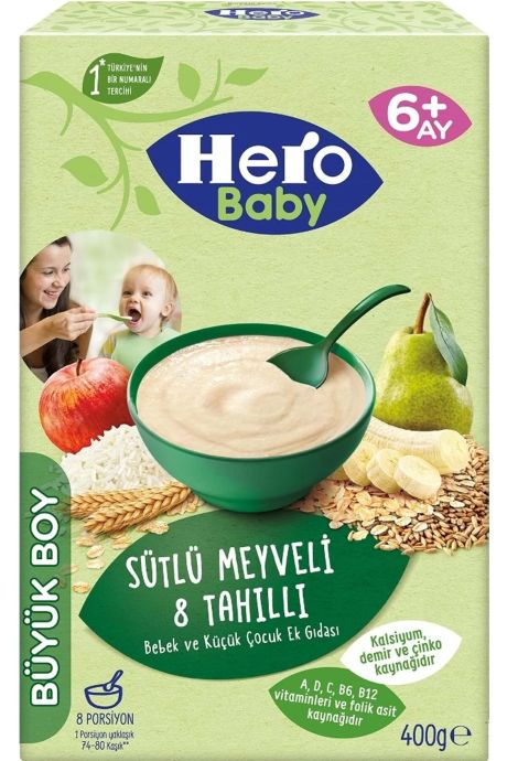 Hero Baby Sutlu 8 Tahıllı Meyvelı 400g
