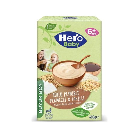 Hero Baby Sutlu 8 Tahıllı Peynırlı 400gr